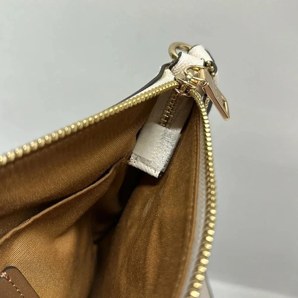 Coach Rowan File Crossbody Bag Purse In Cream Ivory Chalk Canvas Gold Hardware - Picture 10 of 14